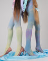 Wikiland starry galaxy Duo Tie Dye Fishnets + Opaque Tights AB